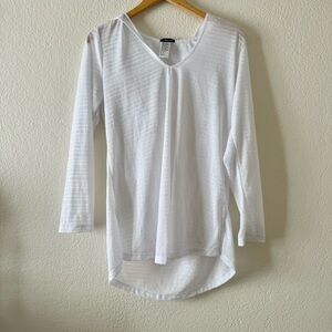 Splendid Striped Long-Sleeve Hooded Tunic Coverup Top